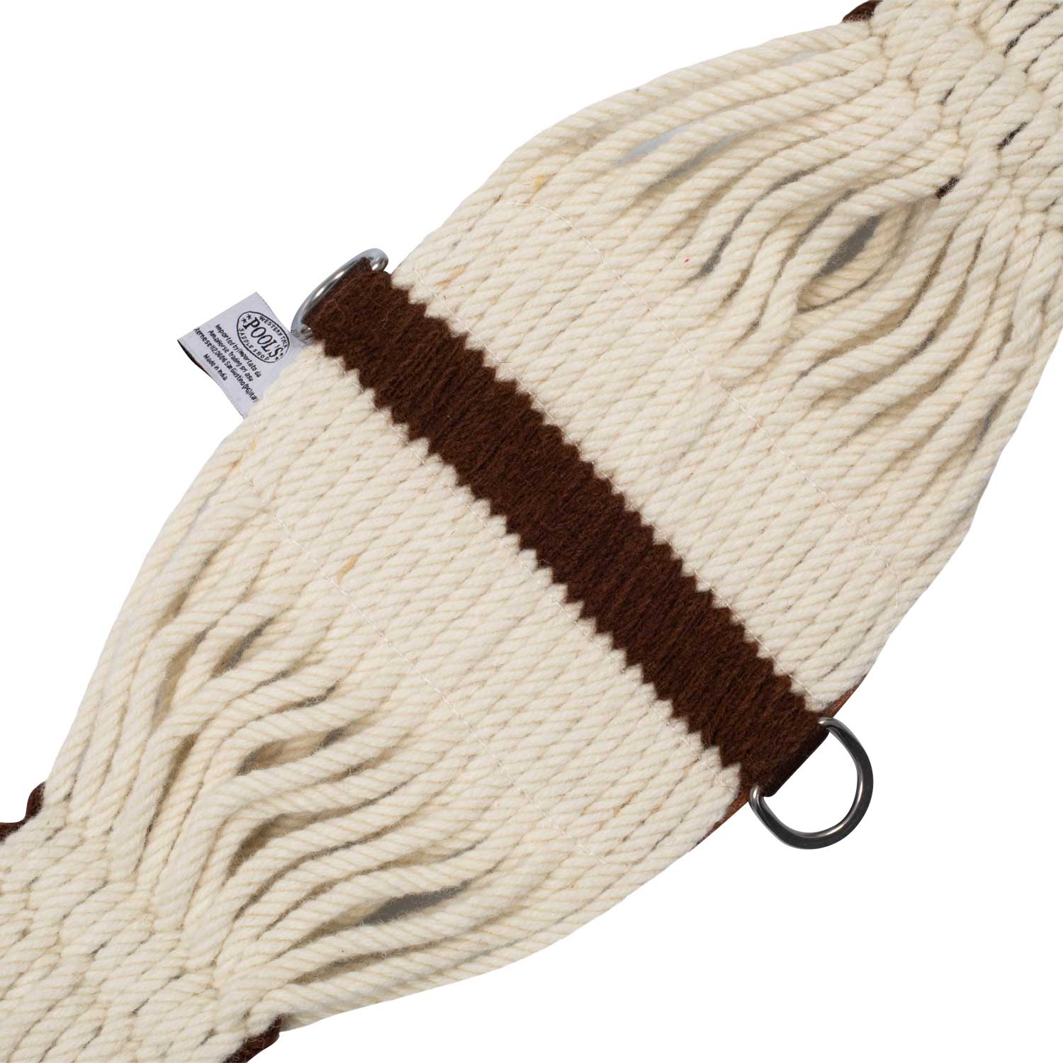 Mohair western string girth Pool's in mohair, natural / light brown - 9