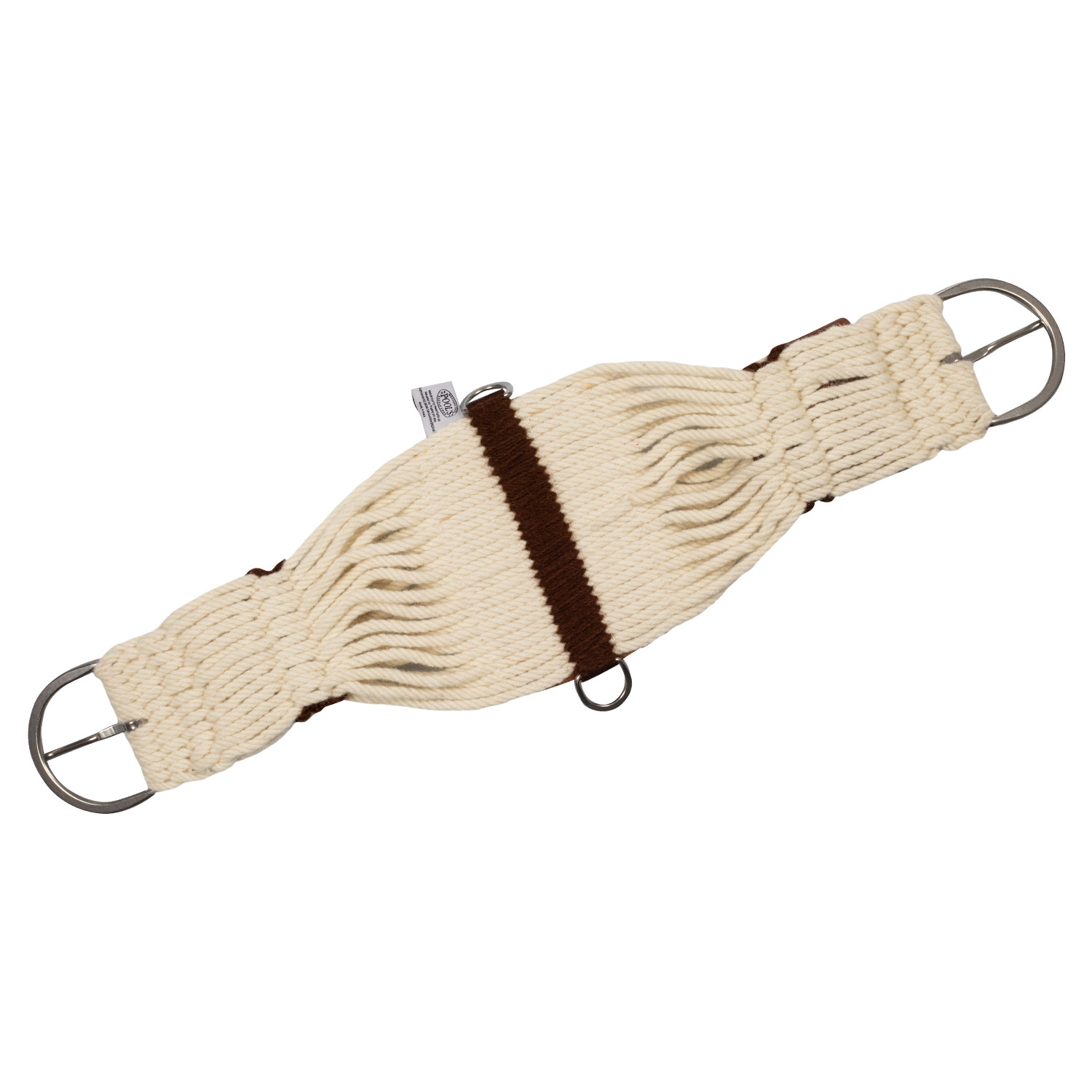 Mohair western string girth Pool's in mohair, natural / light brown - 5