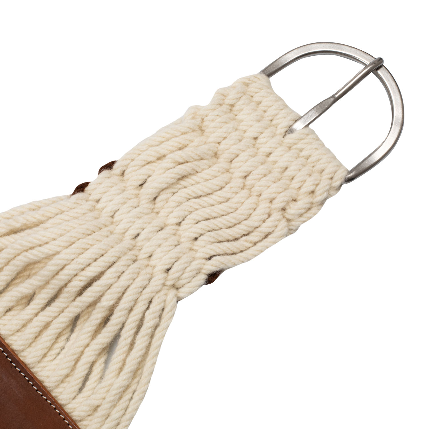 Mohair western string girth Pool's in mohair, natural / light brown - 8