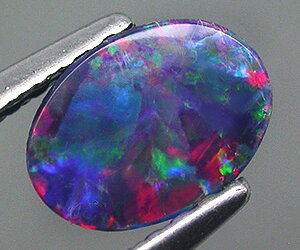 Hermosa piedra preciosa ovalada de ópalo arcoíris natural