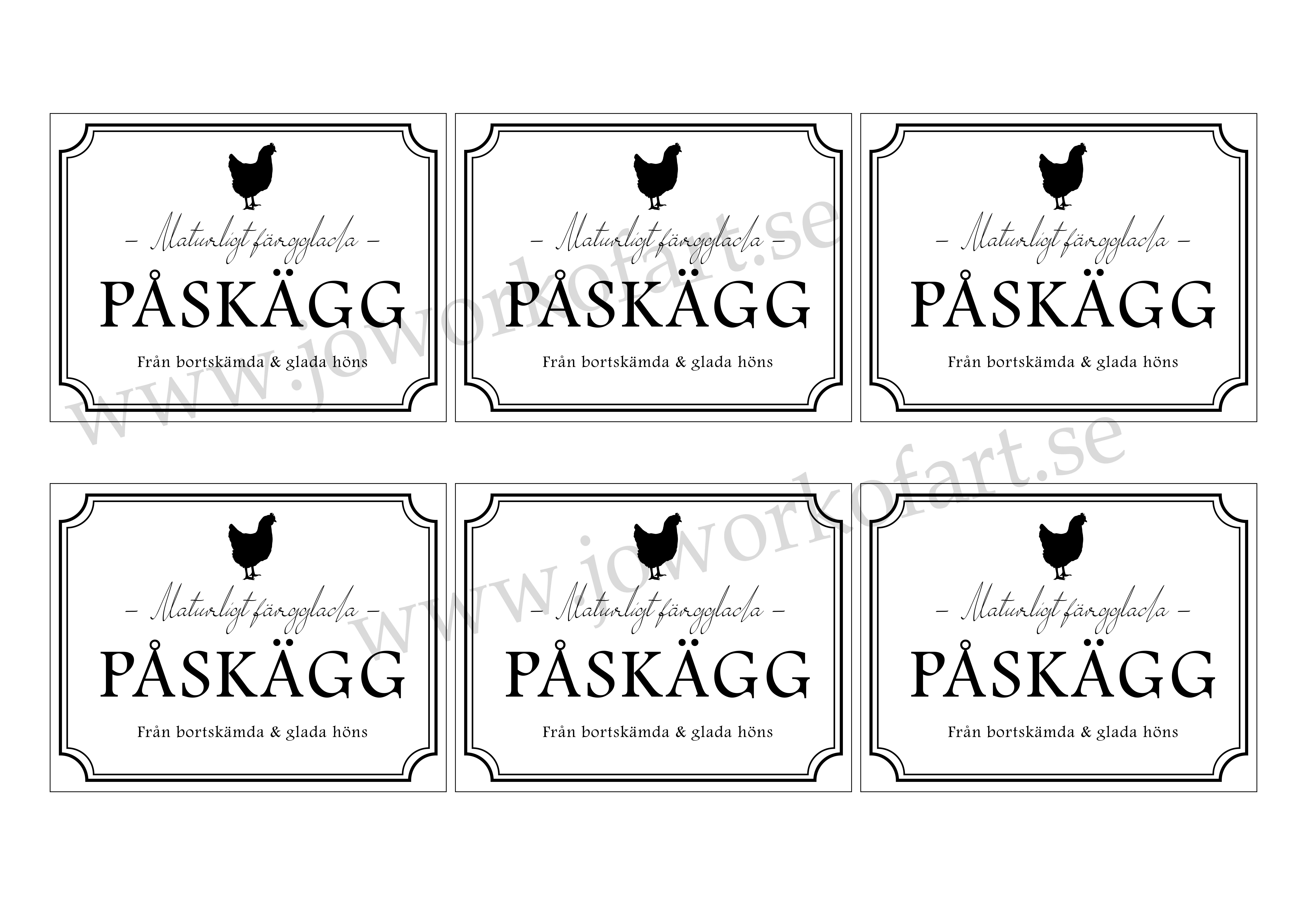 Etikett Naturligt färgglada påskägg, 9x7cm (Digital produkt) - 3