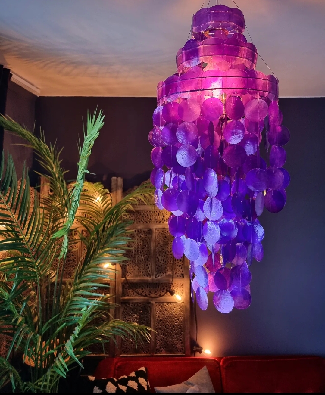 Snäckskalsskärm - Snäckskalslampa - Purple - 2