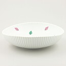 Stig Lindberg (Vinda 1950) White Bowl with Polychrome Leaf Decor 23 cm