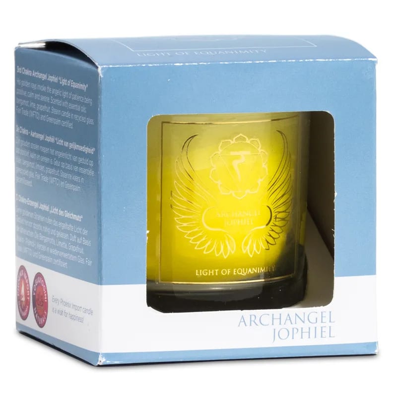 Ekologiska Ärkeängel Chakra doftljus - 3.e Chakra Ärkeängeln - Jophiel ”Ljus av jämvikt”. - 2