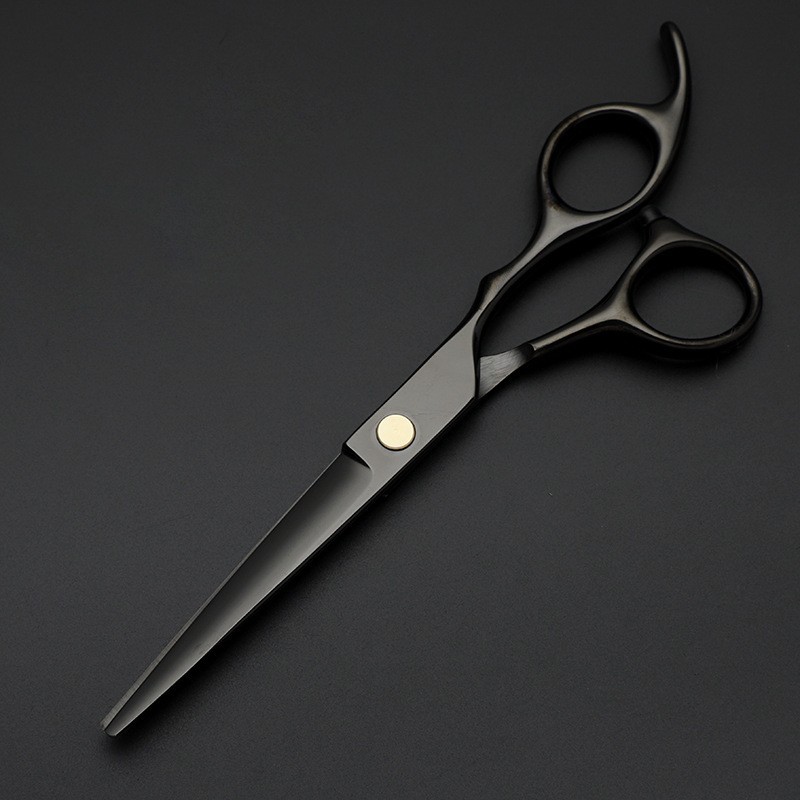 Pro Hairdresser Set: Black Scissors - 4 pieces - Luxury + Free Apron - 7