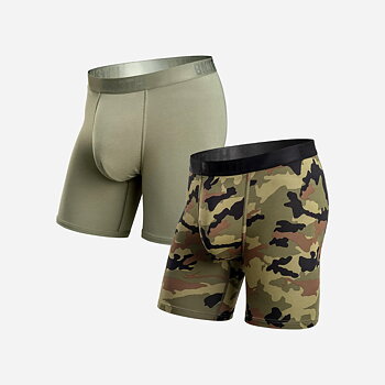 CLASSIC BOXER BRIEF PRINT - 2 PACK PR. PINE/CAMO GREEN