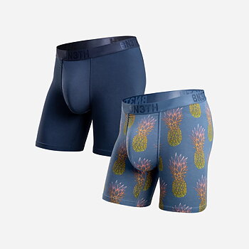 CLASSIC BOXER BRIEF PRINT - 2 PACK PR. NAVY/PINEAPPLE FADE FOG
