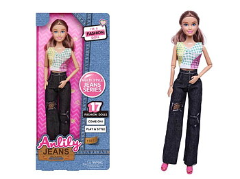 Anlily Docka Brunett med Jeans