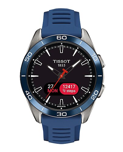 T153.420.47.051.01 Tissot T-Touch Connect sport 43,75 blått gummiband