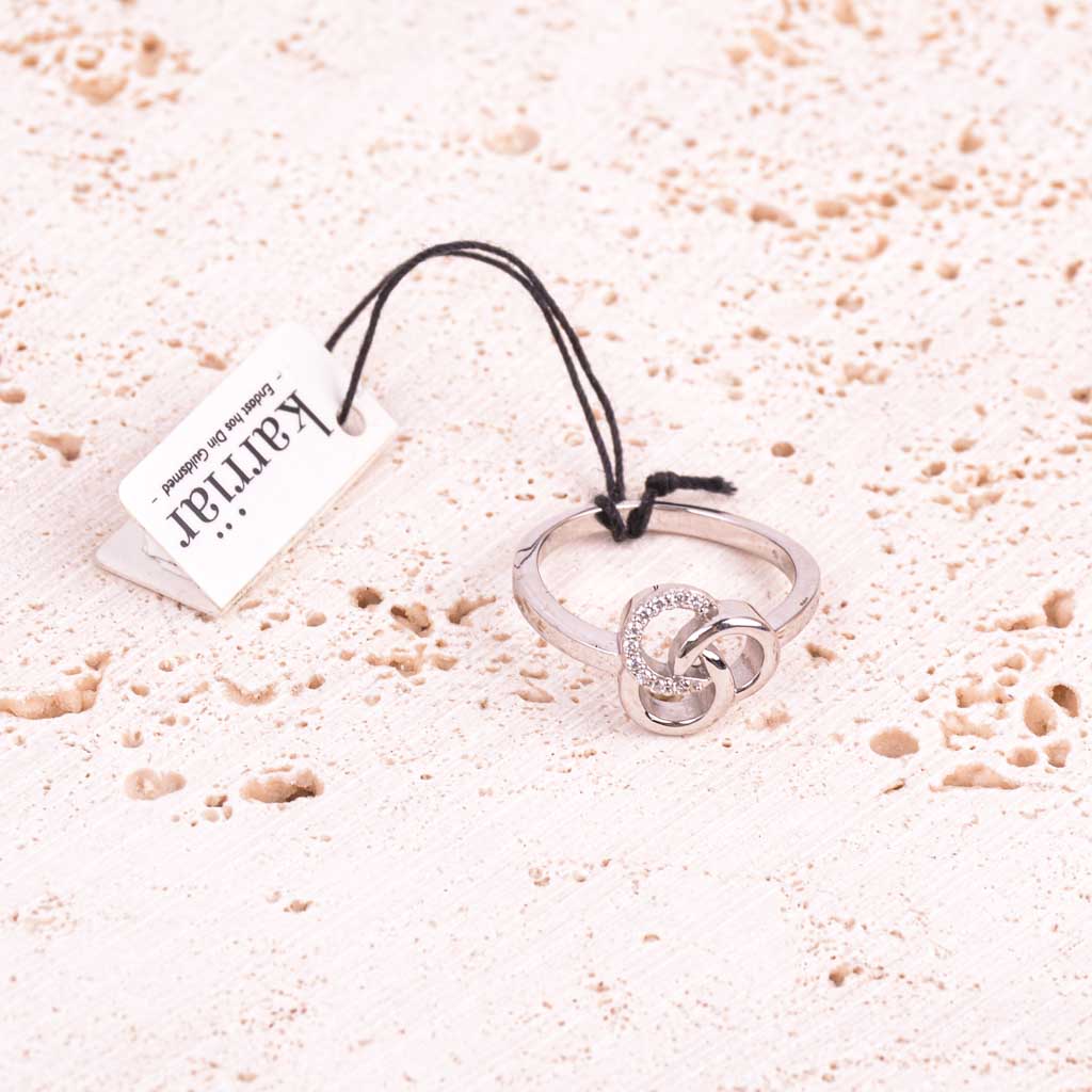 Hvidguldsring 18k med 0,065ct diamanter, Vintage - 4