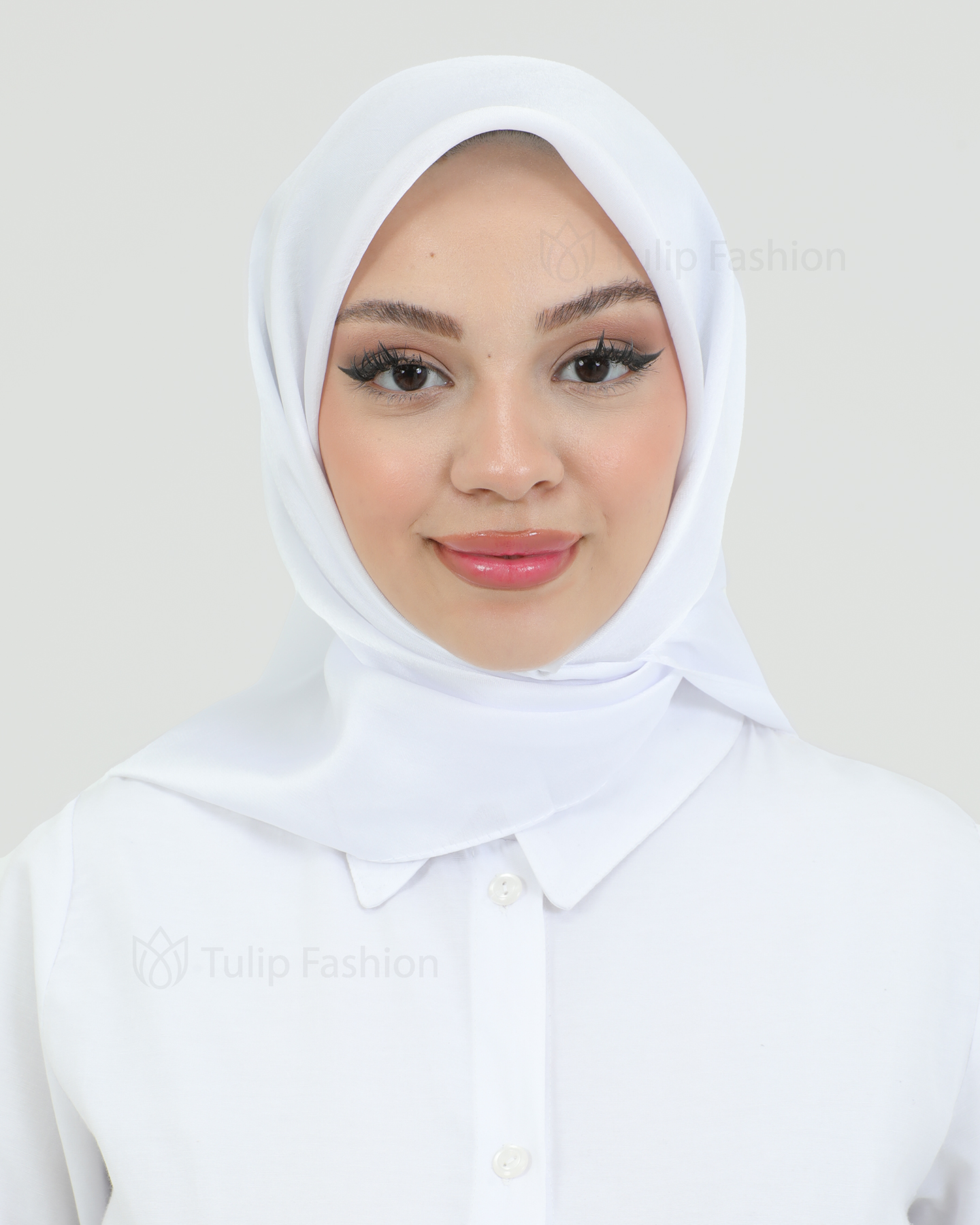 Hijab - Square Satin 95 cm - White