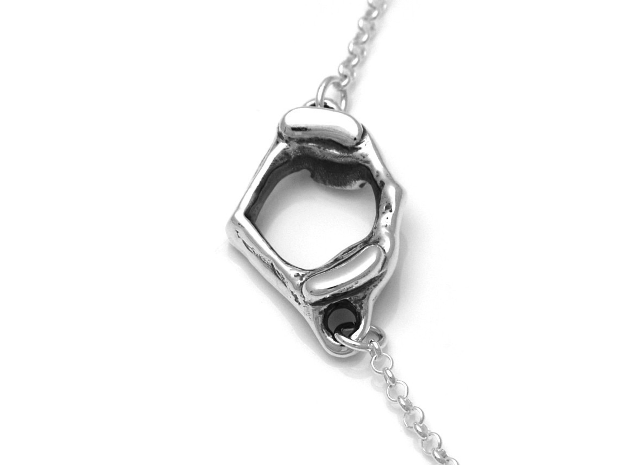 C1 Atlaskota Choker Halsband, Ringkota Smycke i Silver - 3