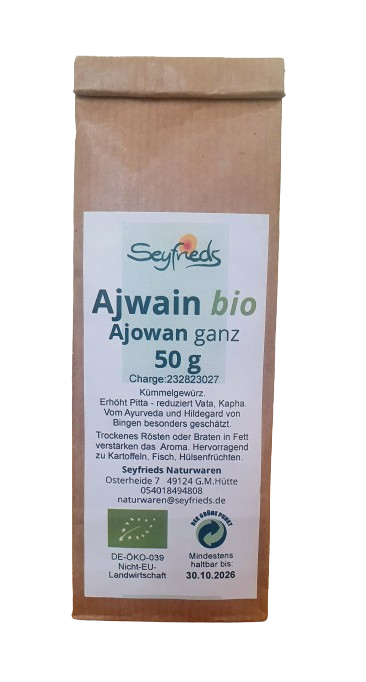Ajwain Whole/ Carom Seeds ,Org. 50, Seyfrieds