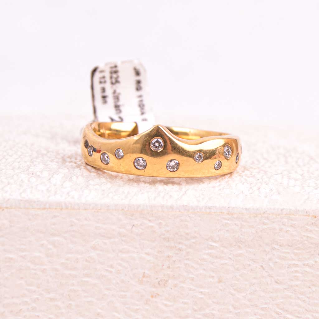 Kulta sormus 18k ja 0,16ct timantti, Vintage - 2