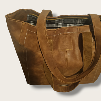 Soft leather tote