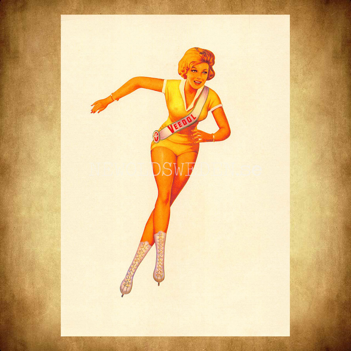 VEEDOL OIL Girl - Vykort A5 - 2