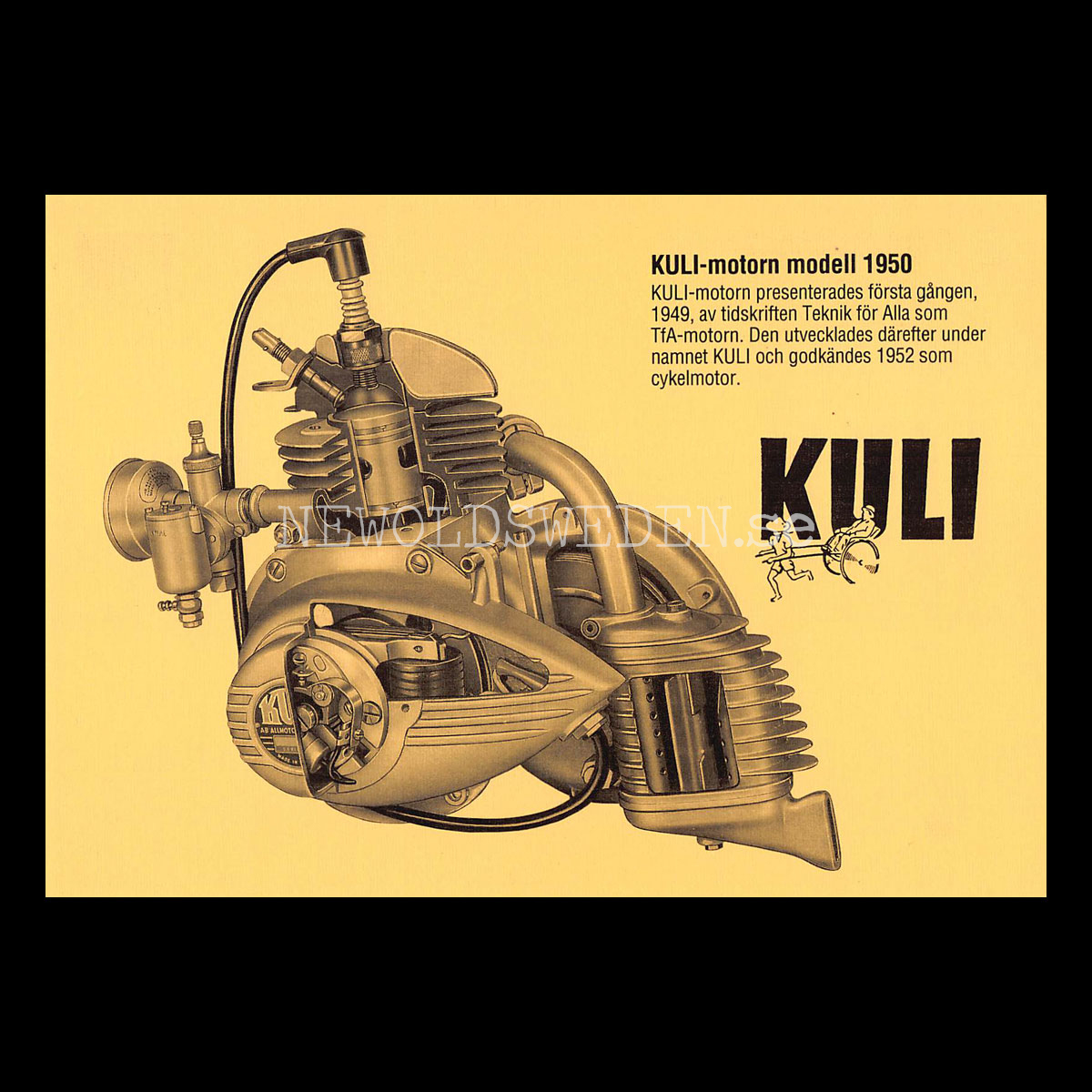 KULI-motorn modell 1950 - Örebro - Vykort A5