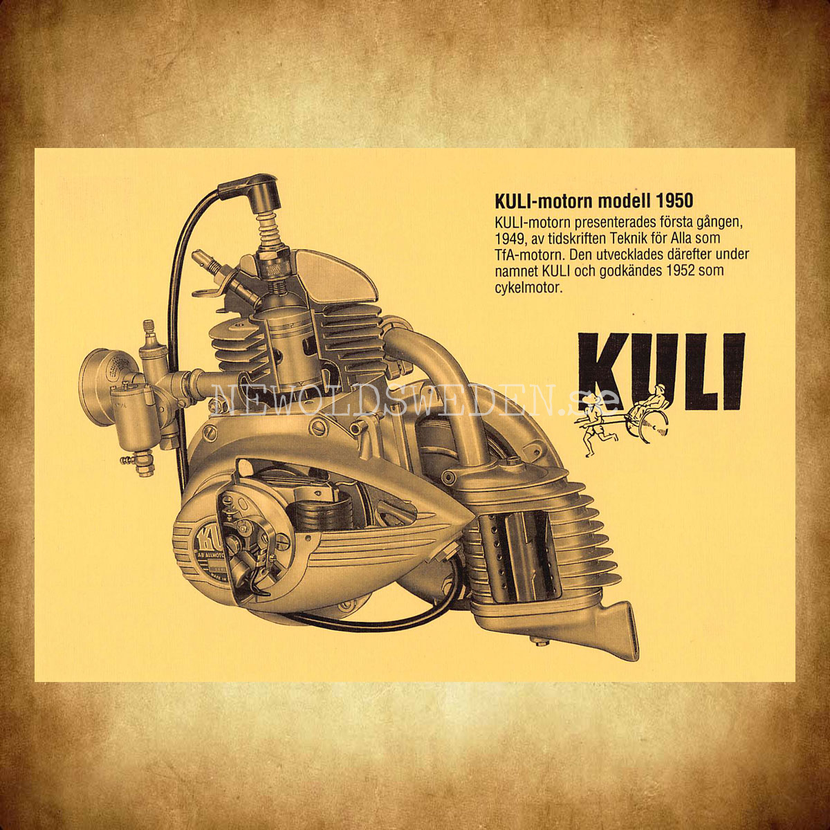 KULI-motorn modell 1950 - Örebro - Vykort A5 - 2