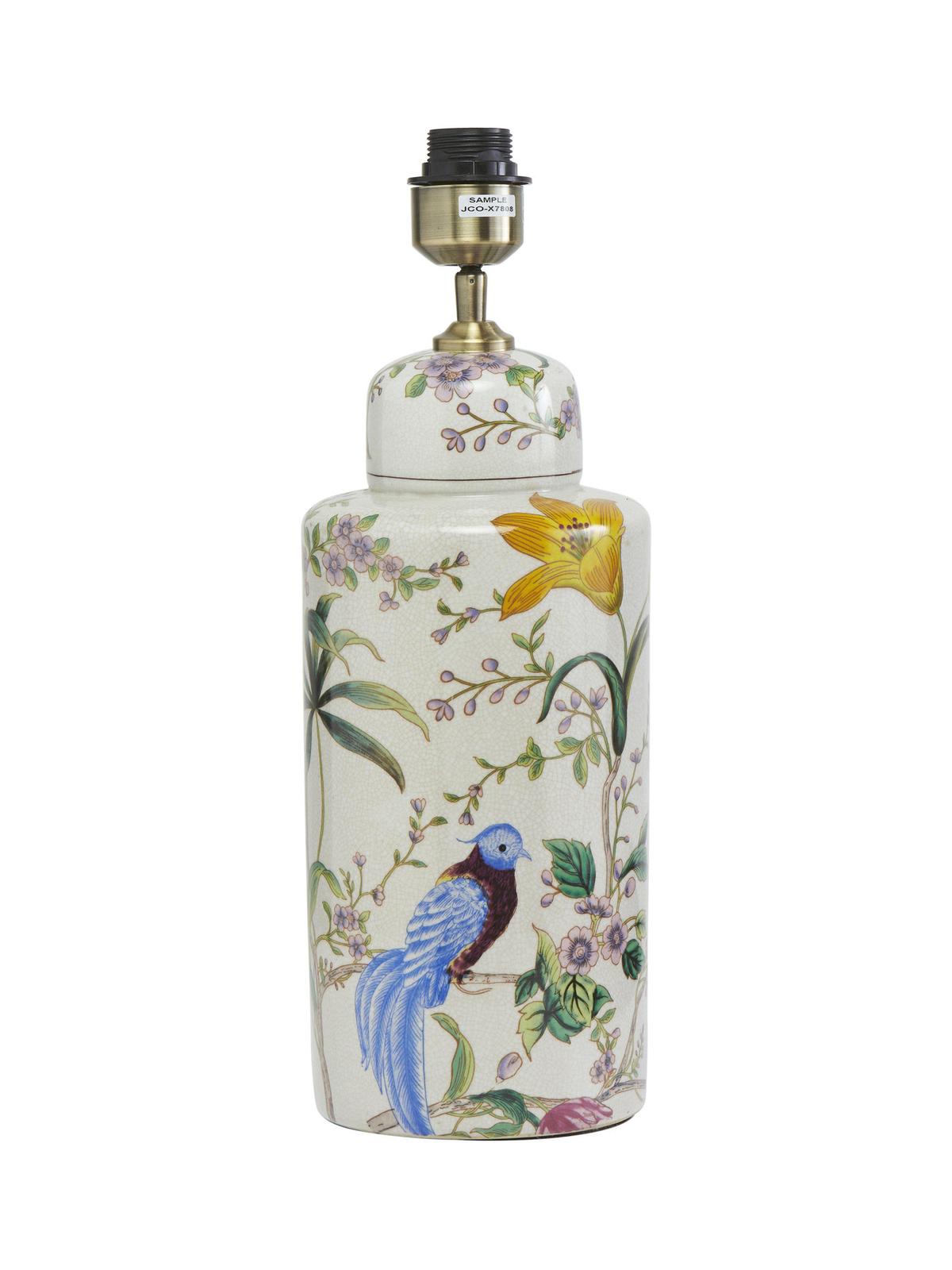 Lampfot / Floral / Porslin