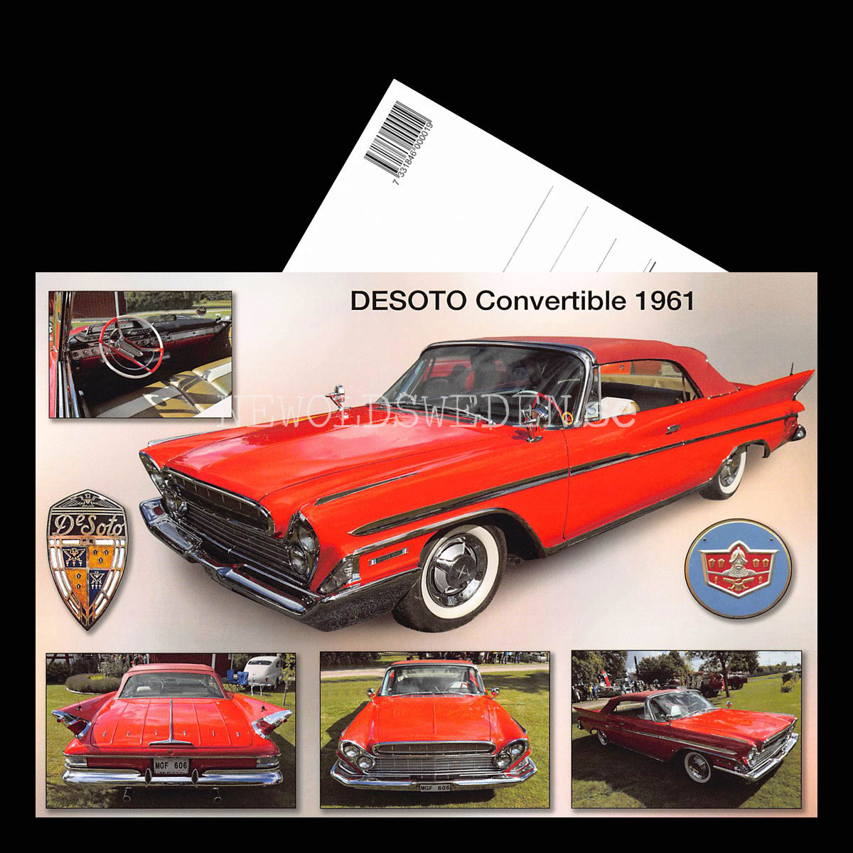 DESOTO Convertible 1961 - Vykort A5 - 3
