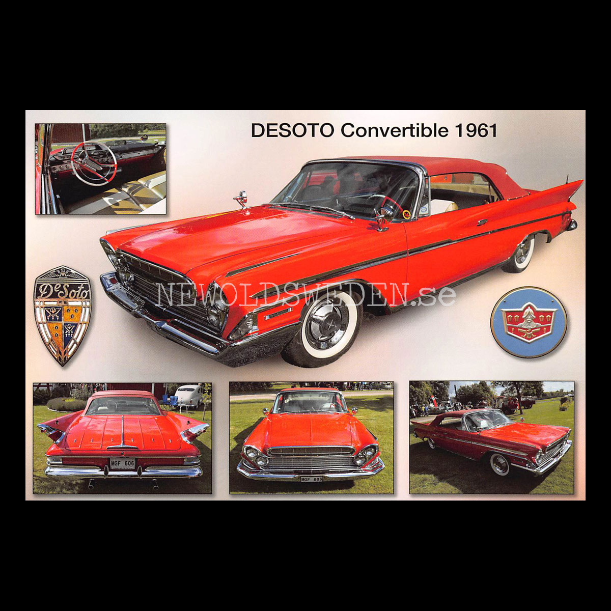DESOTO Convertible 1961 - Vykort A5