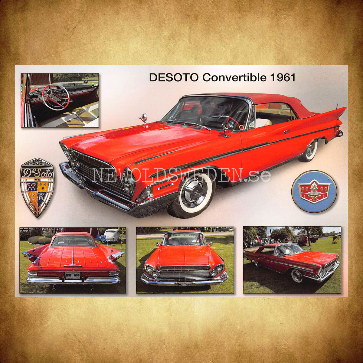 DESOTO Convertible 1961 - Vykort A5 - 2