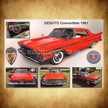 DESOTO Convertible 1961 - Vykort A5