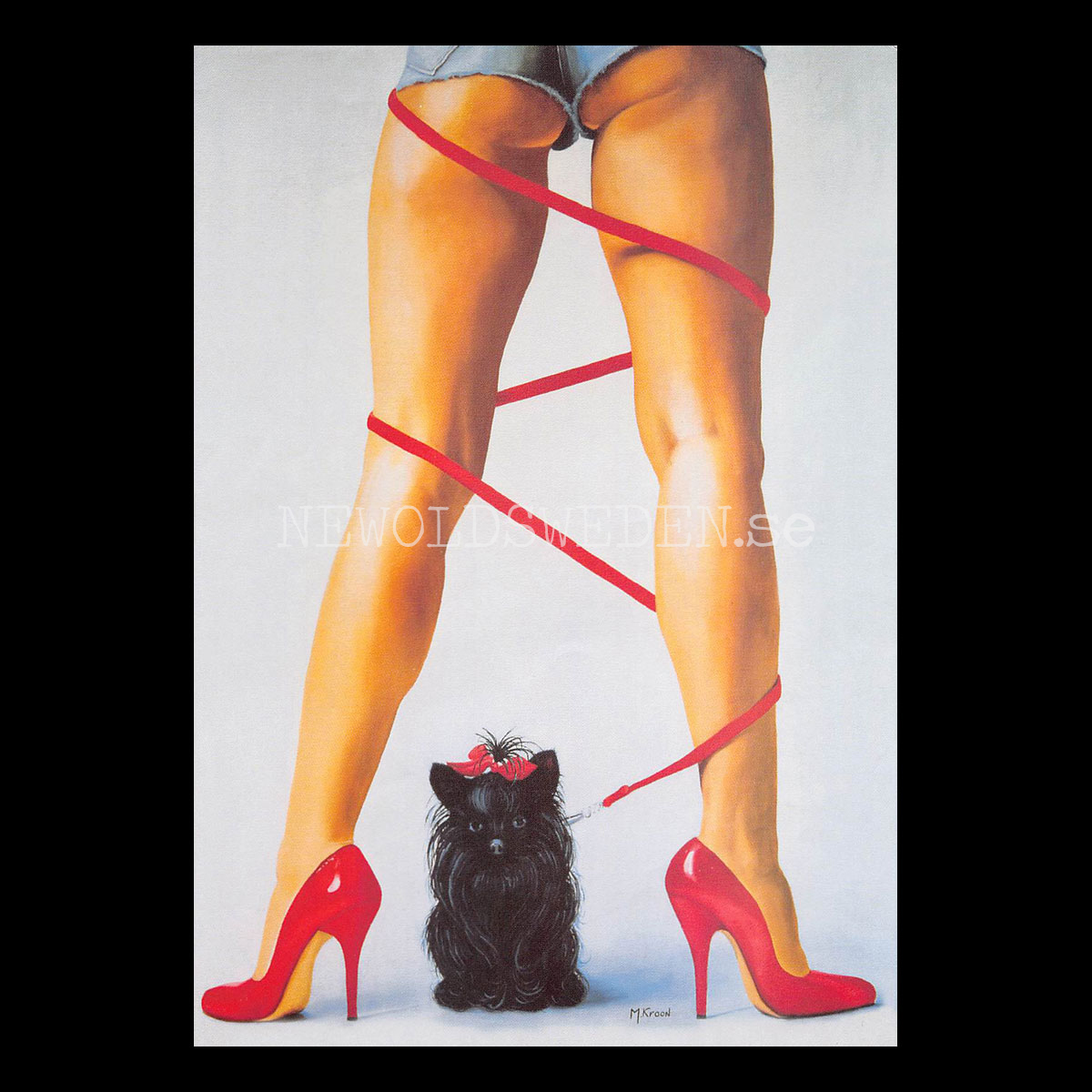 Snärjdhund - Margaretha Kroon - Vykort A5