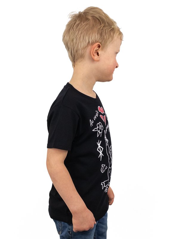 Jernhest - Little Sorry Tee Svart - Barn t-shirt tattootryck - 5