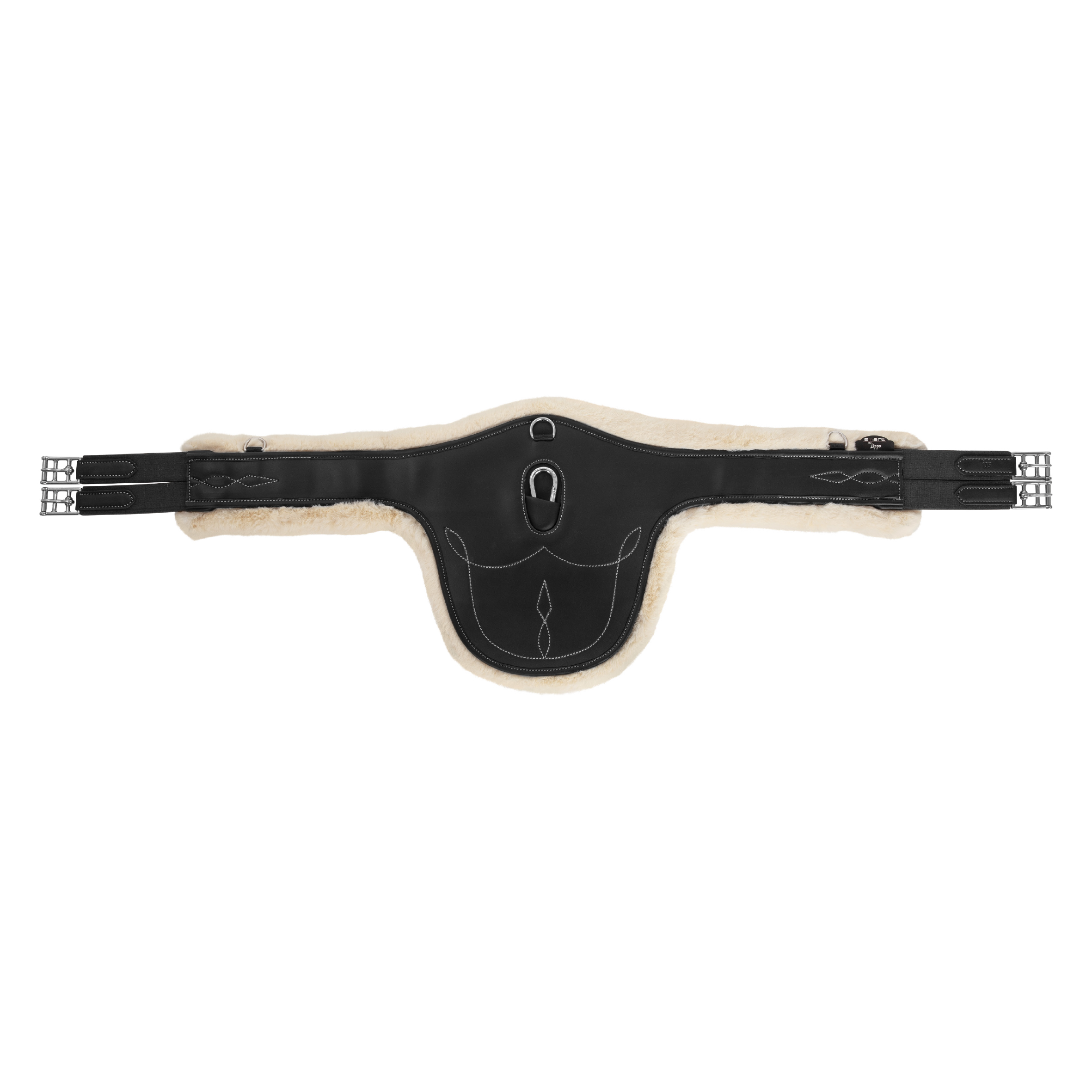 LIPPO Stud Guard Girth Smart With Fur - Black