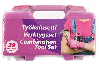 Verktygsset rosa 39 delar