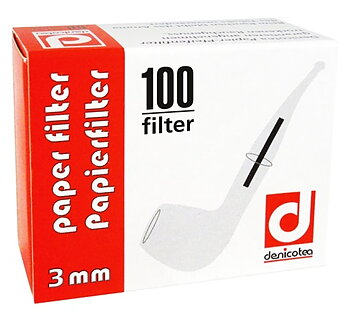 Denicotea Pappersfilter 3mm 100 st