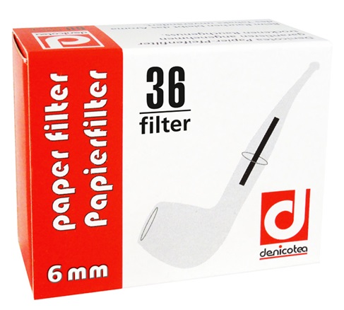 Denicotea Pappersfilter 6mm 36 st