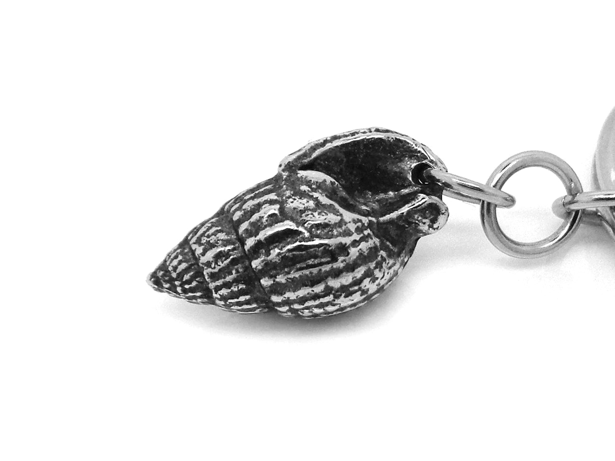 Snäcka Nyckelring, Hav Accessoar, Natur Nyckelhållare i Tenn och Stål - 4