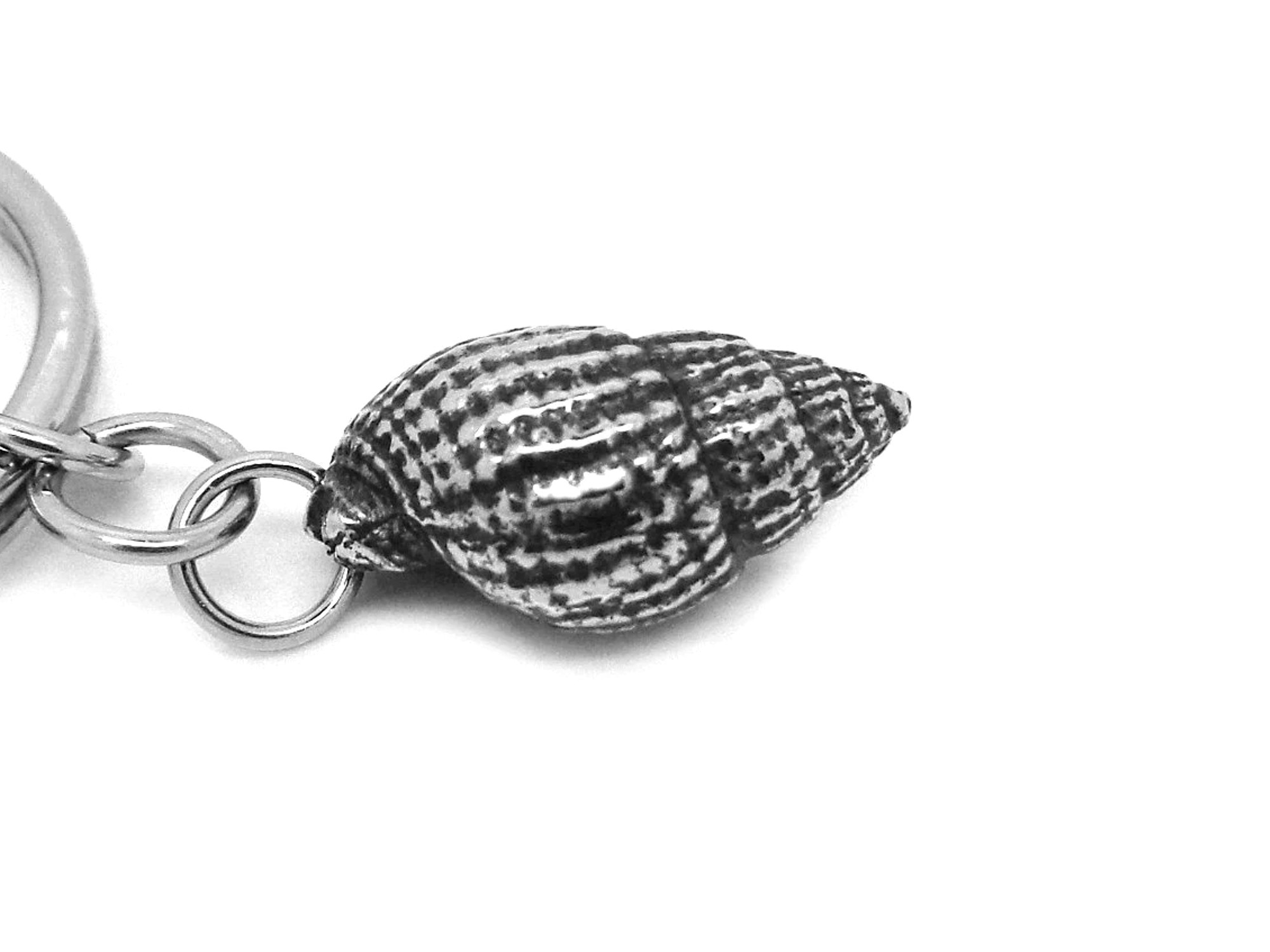 Snäcka Nyckelring, Hav Accessoar, Natur Nyckelhållare i Tenn och Stål - 3