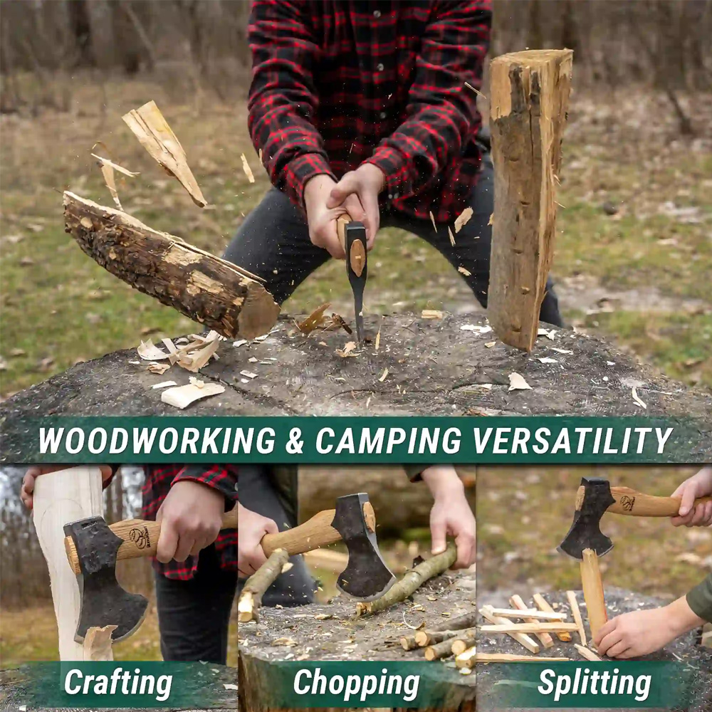 BeaverCraft | Woodcraft Bushcraft Splitting Axe | AX3 - 3