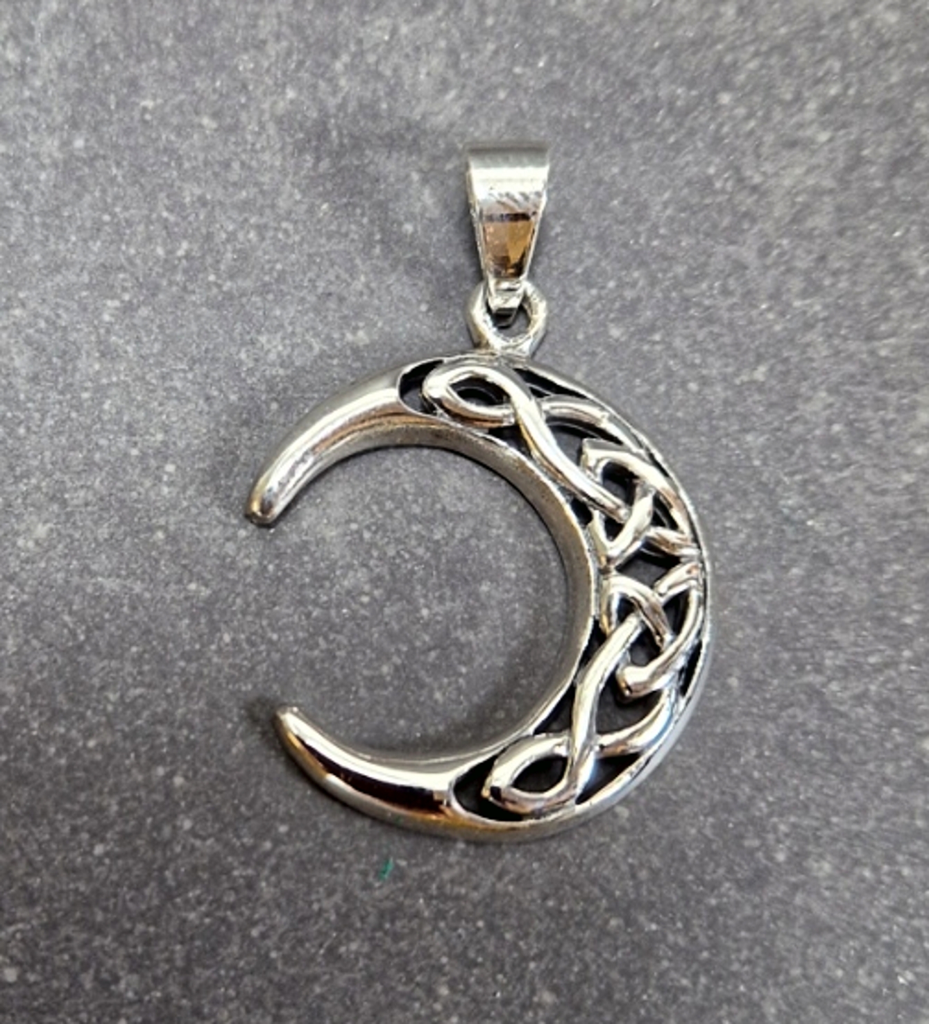 Keltisk Måne - Hänge i Silver - 37 mm