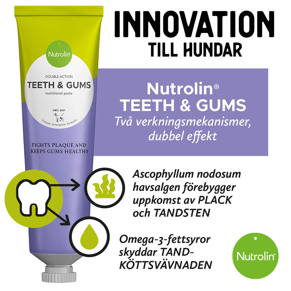 Nutrolin kosttillskott hundens munhälsa