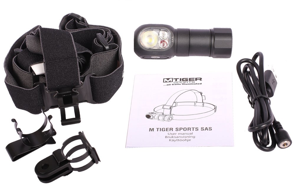 M Tiger Sports S.A.S Vit / Röd / Grön 600 lumen - 4