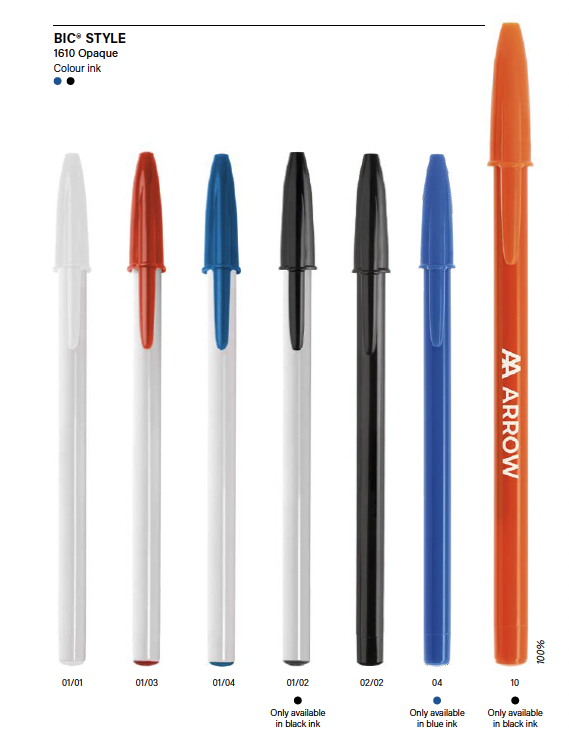 BIC® Style penna, Opaque 11 färger 