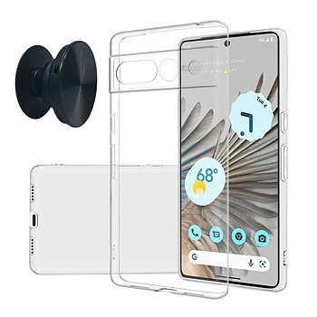 Google Pixel 7 Pro Case & Finger Holder - Protection and Comfort - Black
