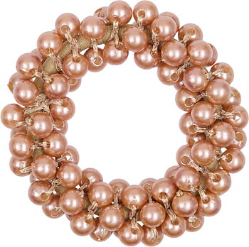 Equipage Hårstrikk med perler beige (champagne)
