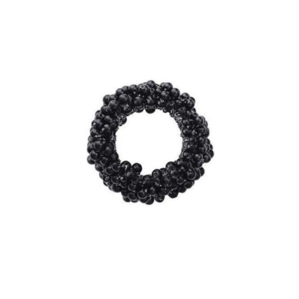 Equipage Hårstrikk med perler sort