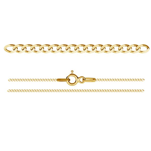 Panzarkedja tunn 45cm guld