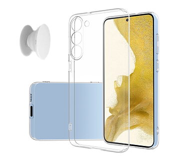 Samsung Galaxy S23 Case & Finger Holder - Protection and Comfort - White