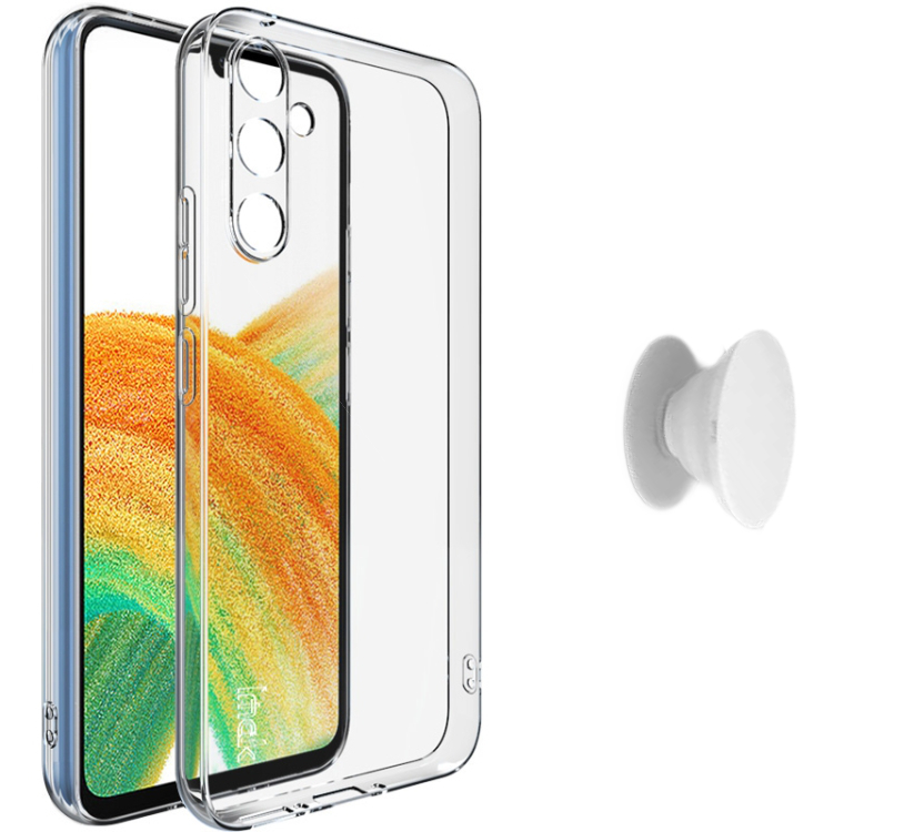 Samsung Galaxy A34 5G Skal & Fingerhållare - Skydd och Komfort - Vit