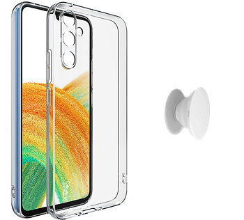 Samsung Galaxy A34 5G Case & Finger Holder - Protection and Comfort - White