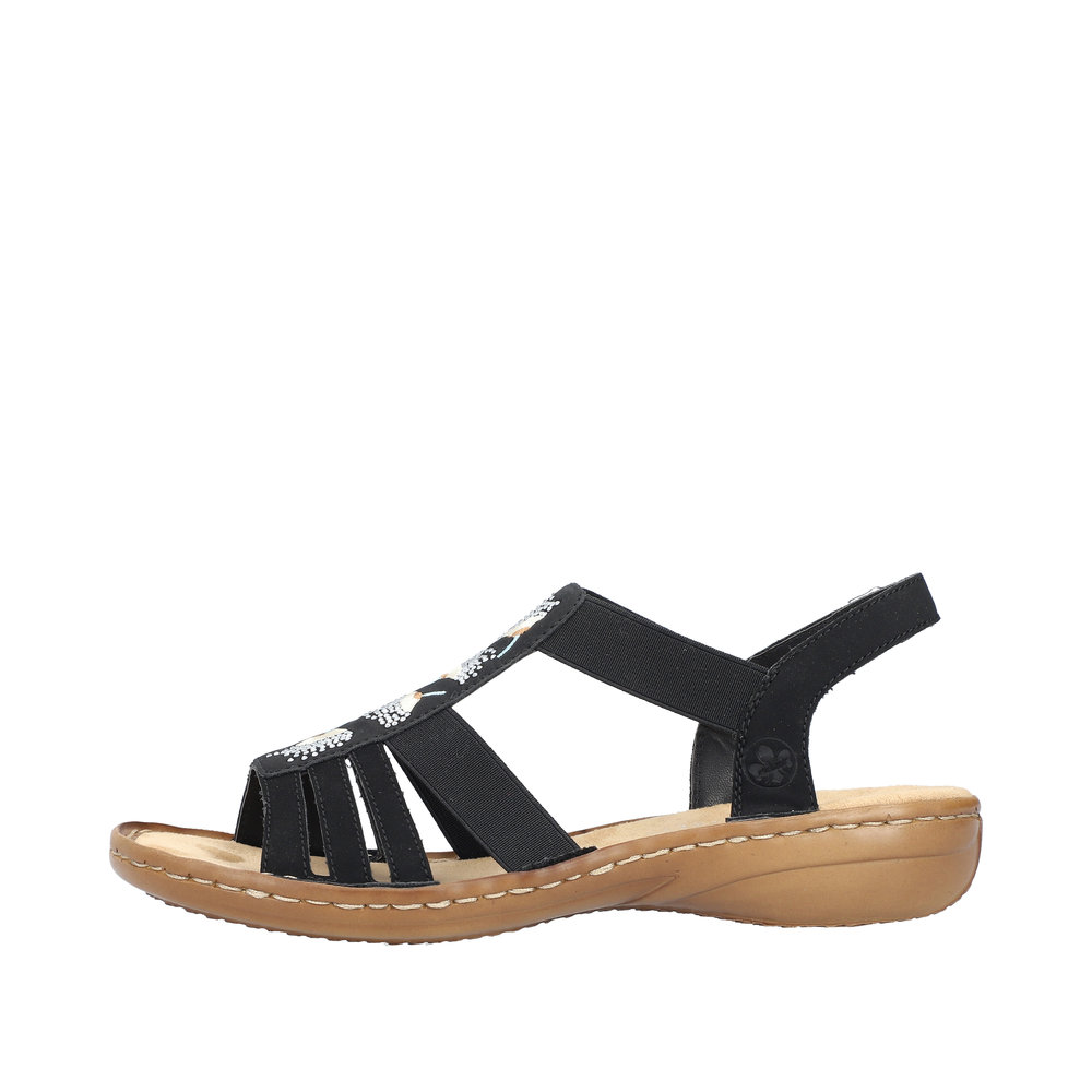Rieker Resårsandal Svart - 5