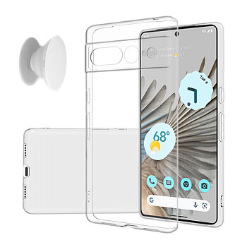 Google Pixel 7 Pro Case & Finger Holder - Protection and Comfort - White