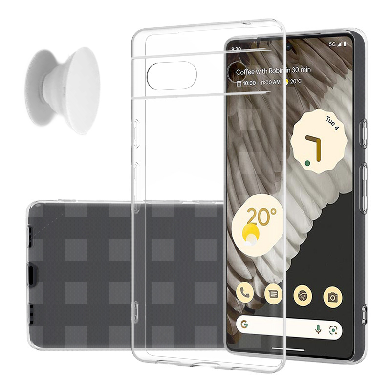 Google Pixel 7 Shell & Finger Holder - Protection and Comfort - White